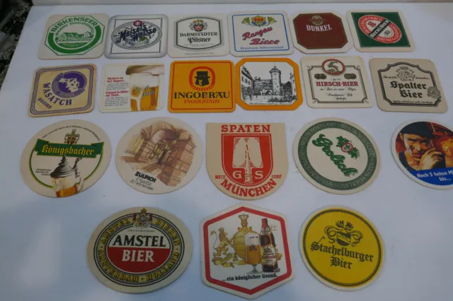 20 diff 1980's German Beer Matts or Coasters Lot of 20 Lot # 4