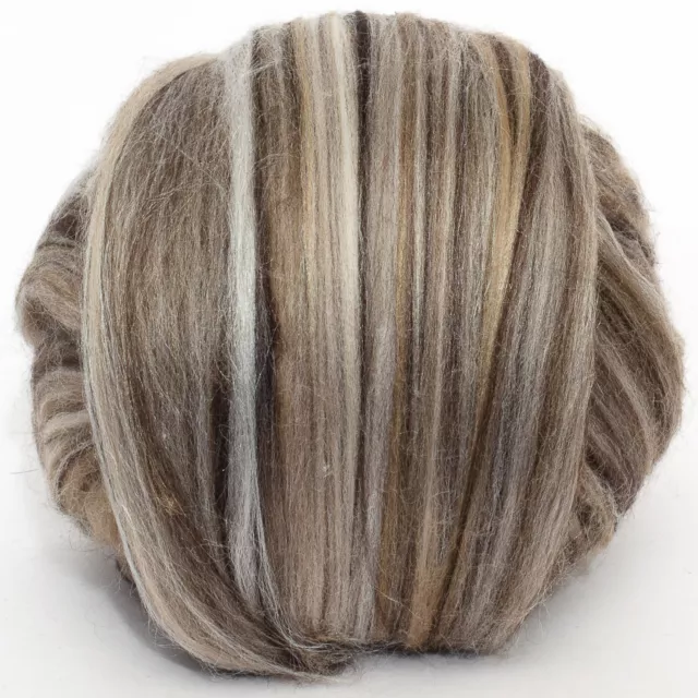 Merino/Silk (70/30) Dyed Cappuccino Top DHG 100g Wool Roving Spinning Felting