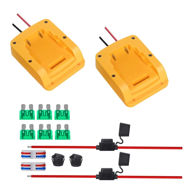 2 Packs Power Wheel Adapter for 18V/20V Dock Power Connector with Fuse...