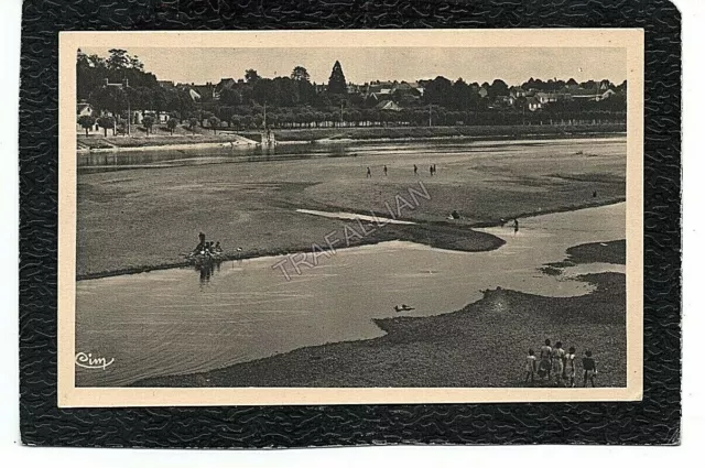 cpa 58 COSNE - La Loire et sa Plage