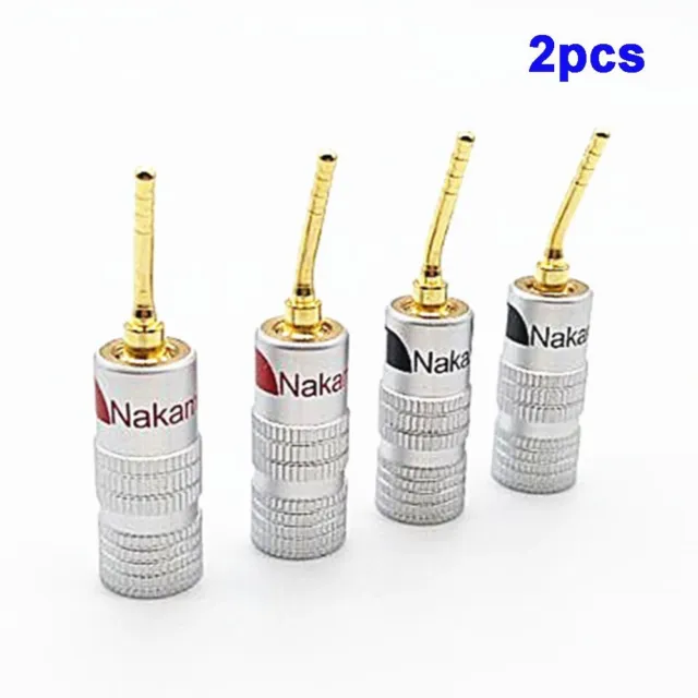 Gold-Plated Speaker Cable Wire Pin Audio Terminals Connectors Plugs Banana Plug
