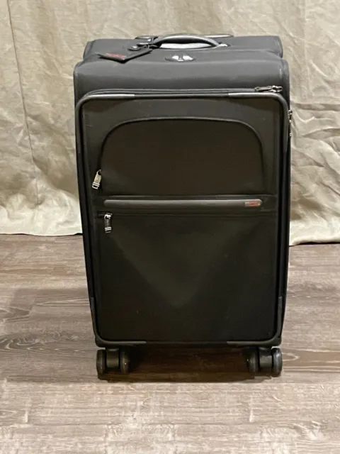 TUMI Alpha Wheeled 24" Expandable Black Suitcase With 4 Dual Spinner Wheels