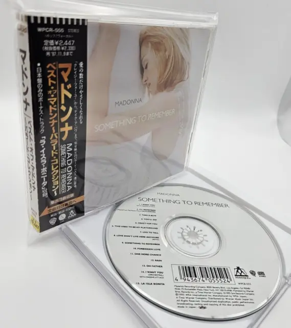 MADONNA Something To Remember Japan CD WPCR 555 w/OBI Bonustrack 1995 OOP F/S