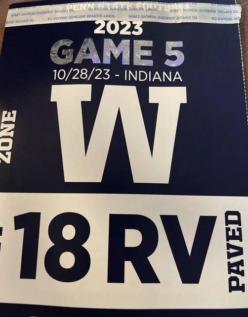 Penn State football RV Parking Pass Lot 18 Game 5 (10/28/23)