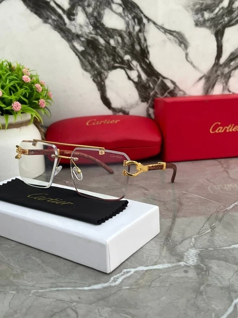 Cartier wood glasses best sale replica