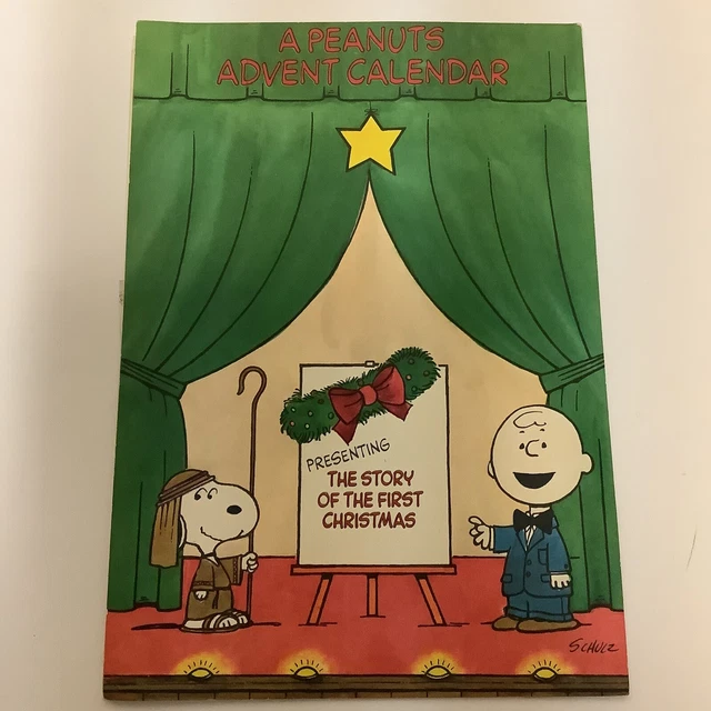 HALLMARK PEANUTS ADVENT Calendar Snoopy Charlie Brown Christmas Vintage