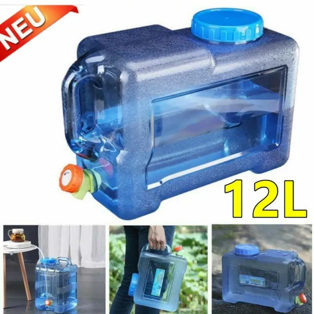 1 Stück 12L-Wasserkanister Trinkwasserkanister Camping Outdoor Lebensmittelecht~