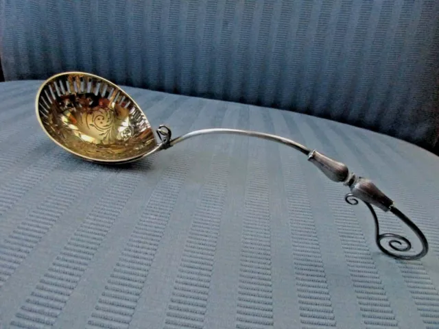 Gorham Sugar SIFTER LADLE STERLING Art SILVER .925 GOLD WASH No Mono RARE