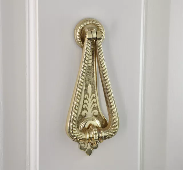 DOOR KNOCKER-FANCY ORNATE STYLE-SOLID BRASS-EDWARDIAN Victorian-front entrance