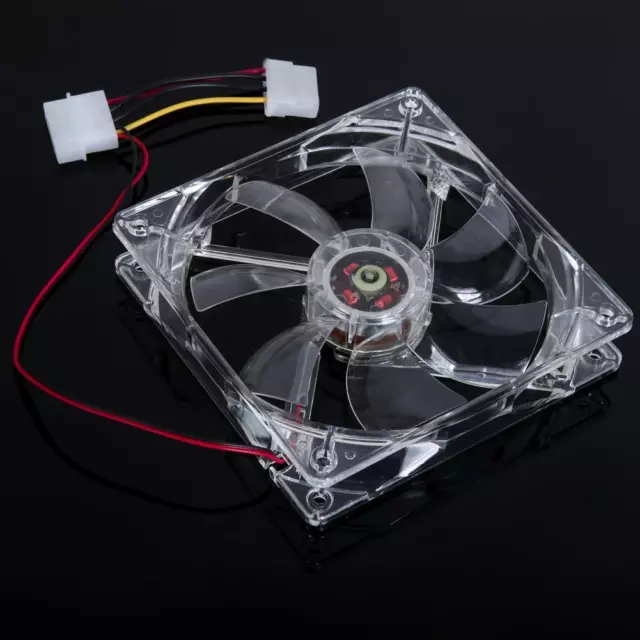 120mm PC Computer Clear Case Quad 4 LED Light CPU Cooling Fan 12cm