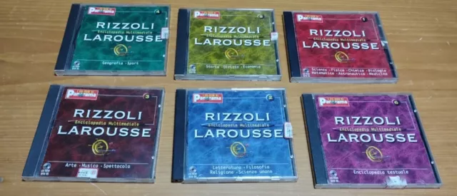 LOTTO 6 CD "ENCICLOPEDIA RIZZOLI LAROUSSE" anno 1998
