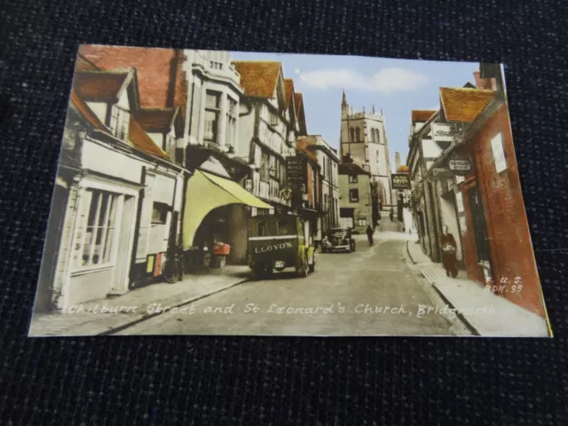 Whitburn Street and St Leonards Church Bridgnorth Postcard / CARD SEE BACK - 848