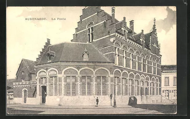 CPA Audenarde, La Poste 1917