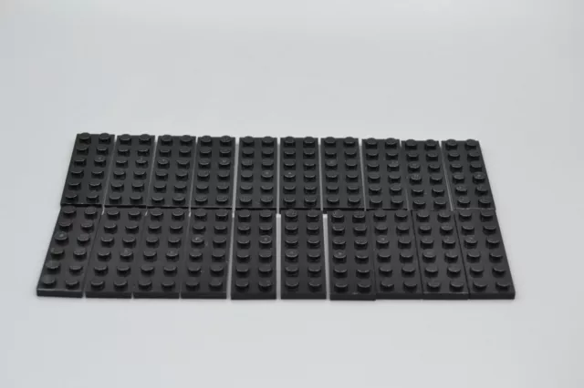 LEGO 20 X Piastra di Base Piastra per Costruzione Nero Piastra 2x6 3795 379526