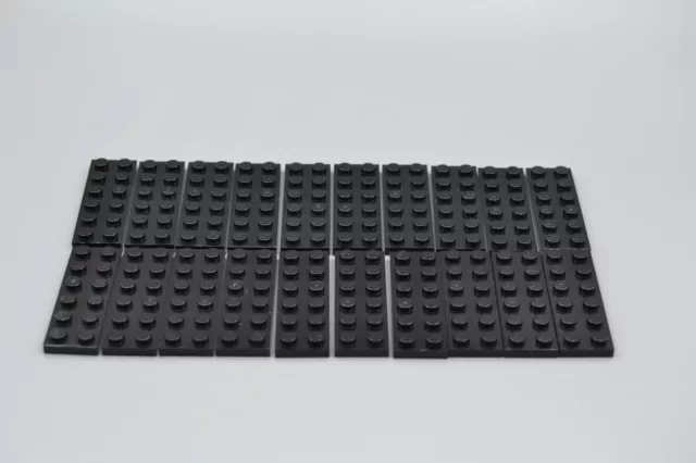 LEGO 20 x piastra di base piastra di costruzione piastra di base nera piastra nera 2x6 3795 379526
