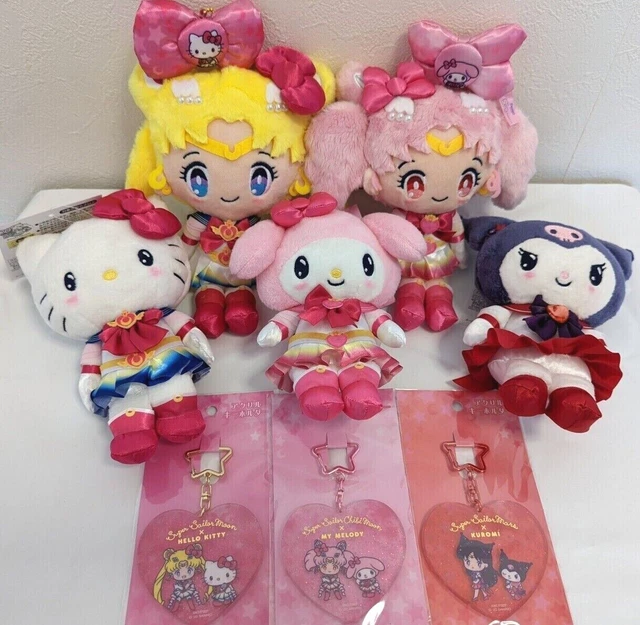 SAILOR MOON SANRIO Plush Mascot Acrylic Key Kuromi My Melody Hello ...