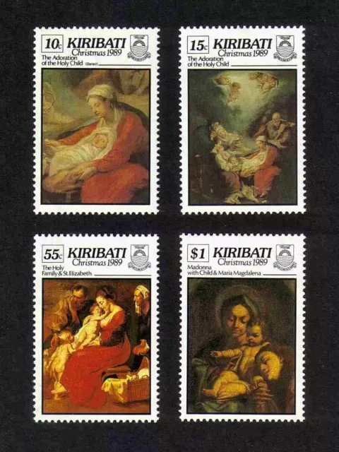 Kiribati 1989 Christmas/ Paintings complete set of 4 values (SG 318-321) MNH