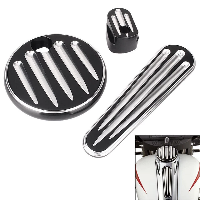 Ignition Switch Fuel Cap Dash Insert Cover For Harley Touring FLHX FLTRX 14-17
