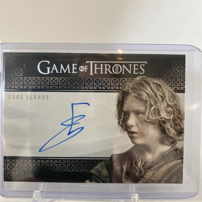Autógrafo Eros Vlahos Lommy Greenhands inscripción juego de tronos temporada 8 como nuevo 