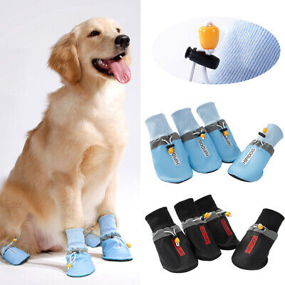 Outwear Booties 4pcs/set Pet Supplies Dog Shoes English Printed Classic