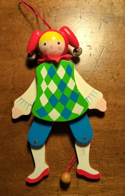 Sevi Italy Wooden Jester Jumping Jack