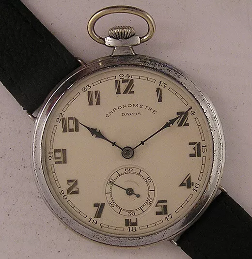 Military WW2 Years Chronometre DAVOS Swiss Hi Grade Wrist Watch Perfect Serviced