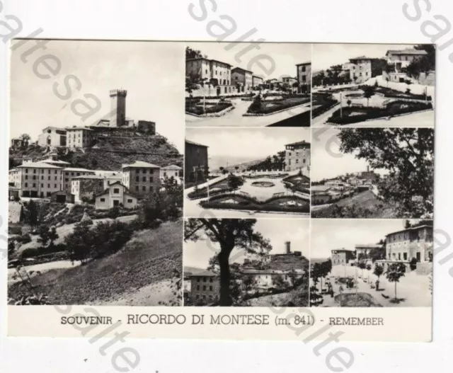 A40 Cartolina  Montese Vedutine Chiesa Piazza Modena Panorama  Viaggiata