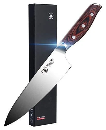 WALLOP Chef Knife - Pro Kitchen Knife 8 inch Chef's Knife Japanese Gyuto Knif...