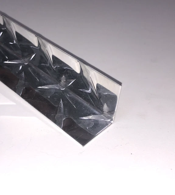 4 PACK 1" x 1" x 48" Long Aluminum Diamond Plate INSIDE Corner Guard .045" Thick