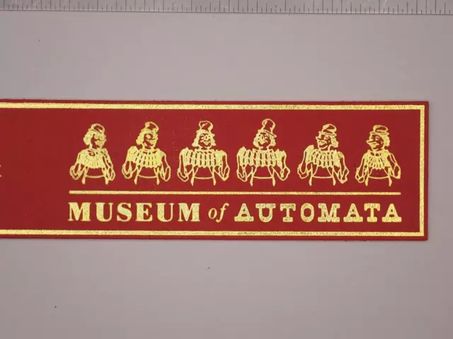 Museum of Automata, Tower Street, York, Red Leather Bookmark (I)