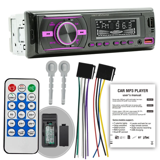 BT Car Stereo Audio In-Dash FM Aux Input Receiver SD USB MP3 Radio Player