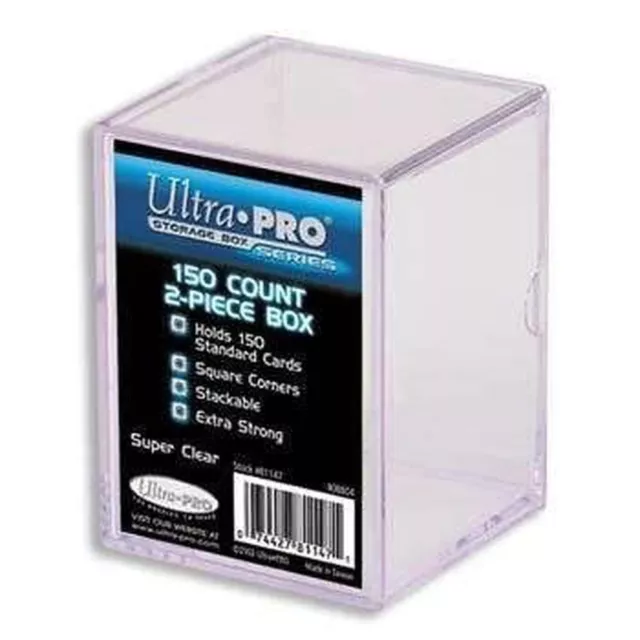 ULTRA PRO Card Plastic Storage Box 2 Piece 150 Count NEW Gaming Trading Cards