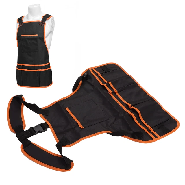 Work Apron Oxford Canvas Heavy Duty Waterproof Adjustable Multi Pockets Wood Wtd