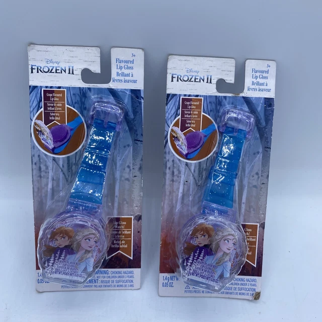 Lot Of 2-New Disney Frozen 2 Lip Gloss Watch Kids Elsa & Anna Watch