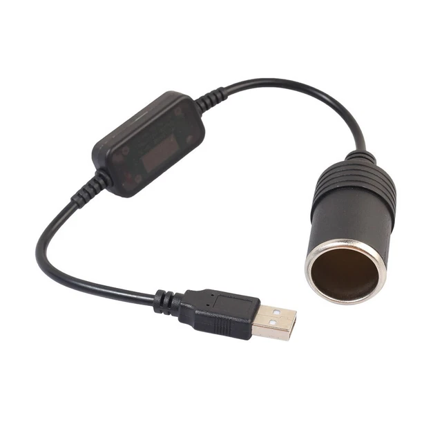 USB A Stecker auf 12V Kfz Buchse Kabeladapter 5V Eingangsschnittstelle