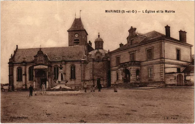CPA Marines L'Eglise et la Mairie FRANCE (1308845)