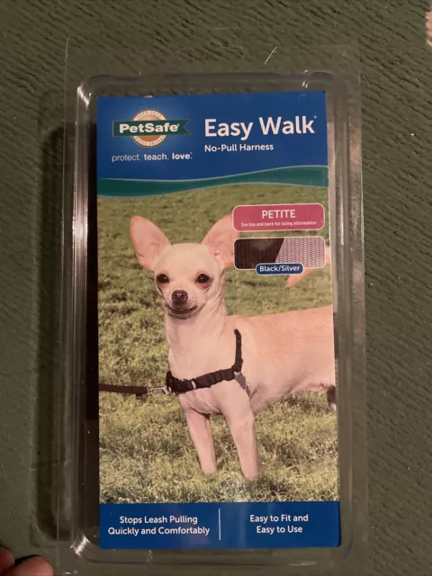 Pet Safe Premier Easy Walk Harness Petite Size-Dog-Black/Silver New