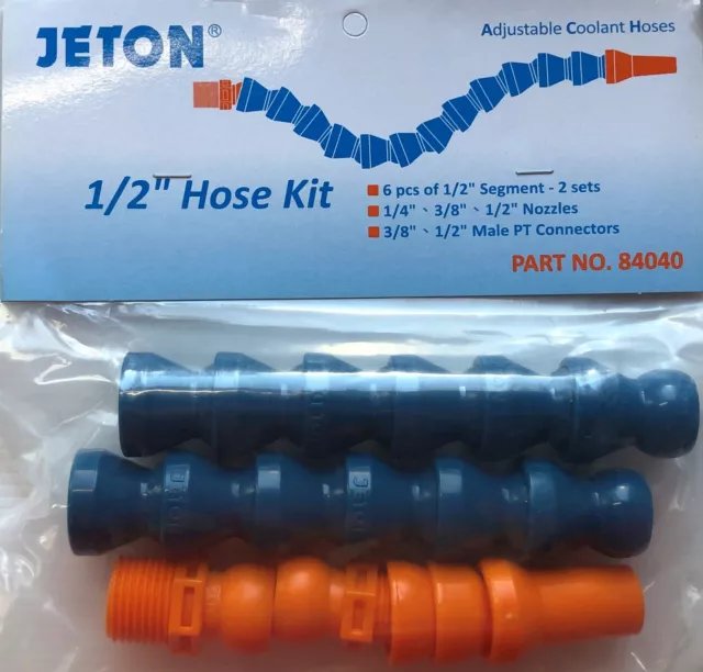 3x 1/2" HOSE KIT. COOLANT NOZZLES Segmented Modular Hose Loc-Line. Mill Lathe 3