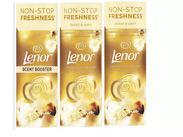 New 3x Lenor Gold Orchid Scent Infuse Booster - 2-in-1 Laundry Pellets - 176g