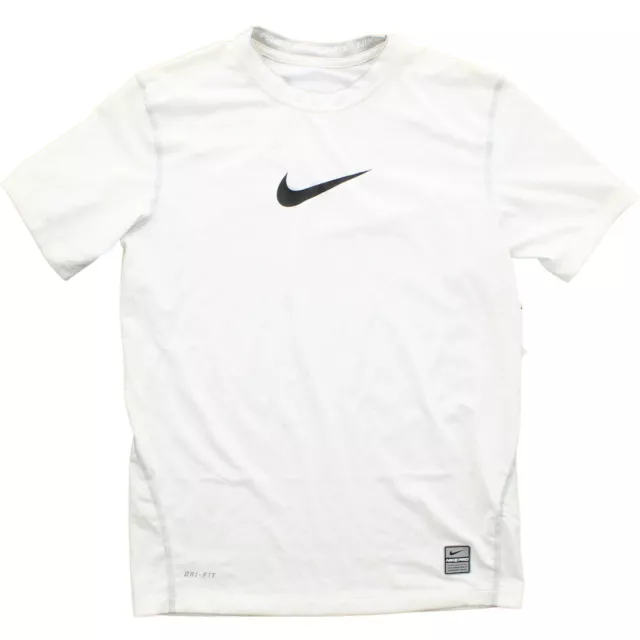 Nike Boys DriFit Top 350570, Pro Combat Fitted T-Shirt, White, MSRP $25