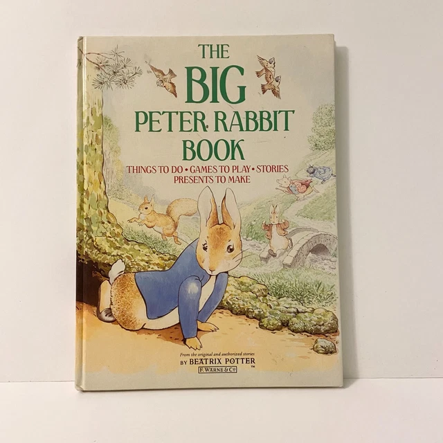 VINTAGE 1986 THE Big Peter Rabbit Book Games Stories Warne Beatrix ...