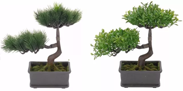 Árbol Bonsái en Tarro Planta Artificial Árbol Mini Árboles