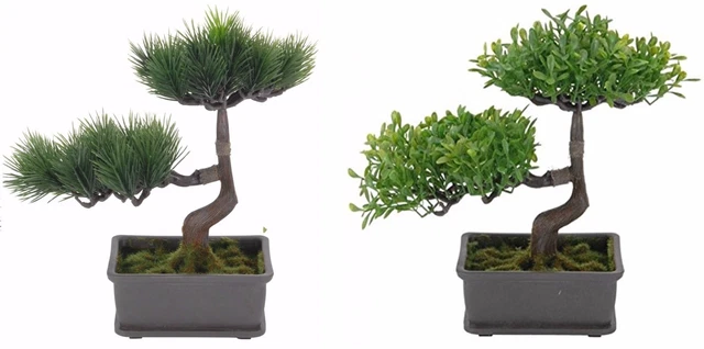 BONSAÏ ARBRE EN Pot Artificiel Plante Artificiel Arbre Mini Arbres EUR