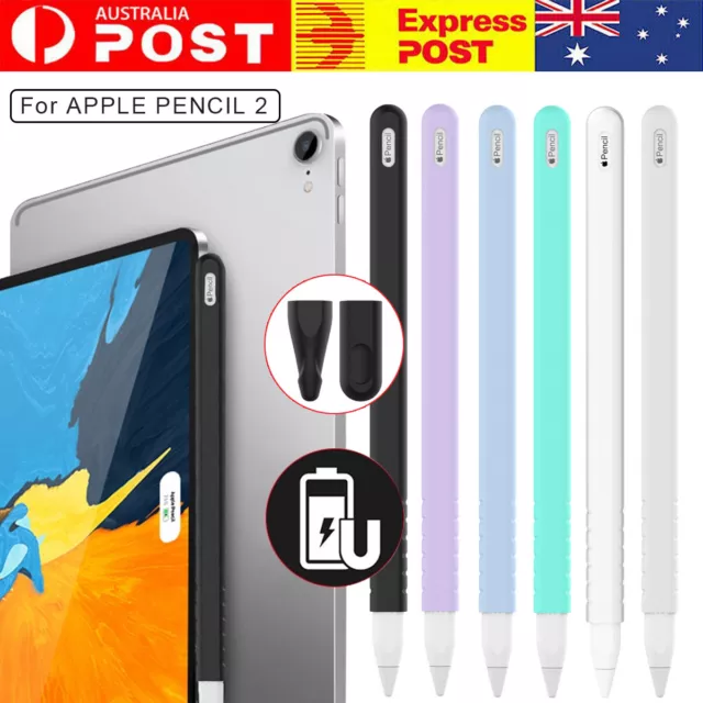 Silicone Rubber Cover Sleeve Grip Case For Apple iPad Pro Pencil 2nd Generation