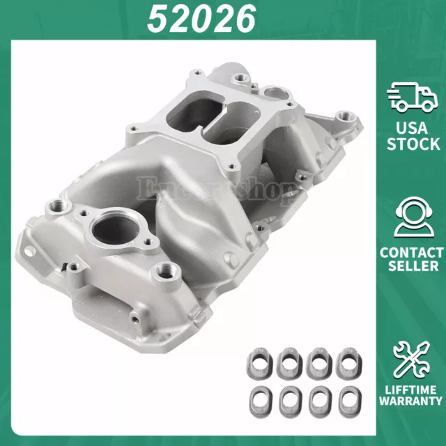 Aluminum Air Gap Intake Manifold for 1955-1995 SBC Small Block Chevy 350 400