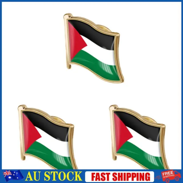 PALESTINE NATIONAL FLAG Badges Crystal Enamel Badge Souvenir Suit