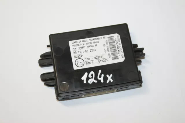 #124x Toyota Yaris 2008 1.4 D4D LHD Originale Chiave Transponder Modulo