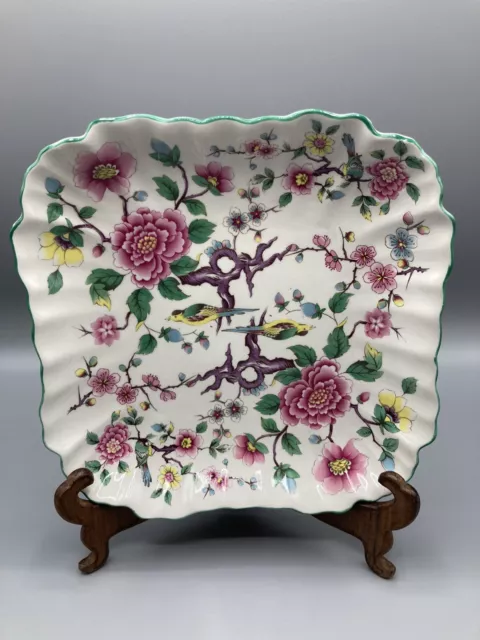 Vintage Old Foley James Kent Ltd "Chinese Rose" Square Dish C.1955+