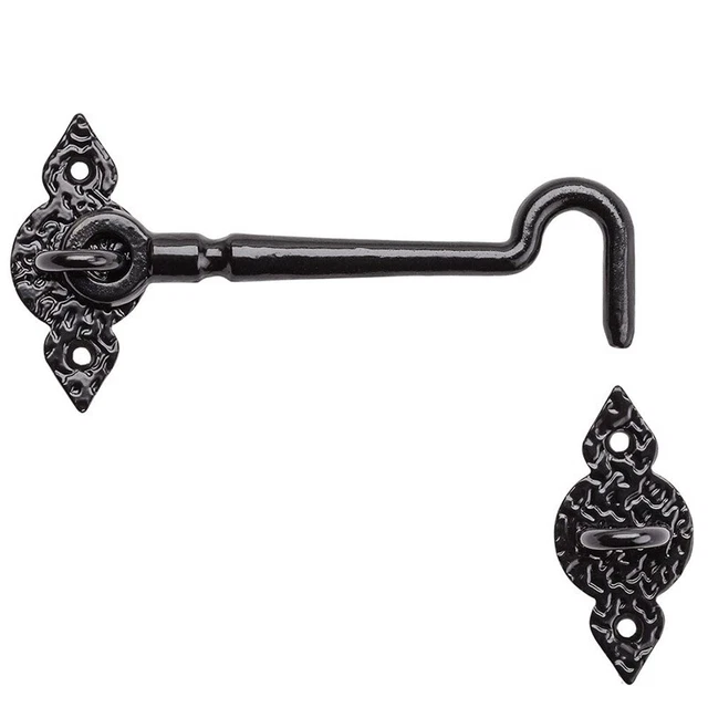 National Hardware  6 in. L Black  Steel  Gate Hook  1 pk