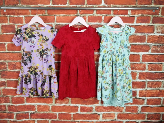 Girl Bundle Age 5-6 Years Next Zara Dress Set Short Sleeve Christmas Party 116Cm